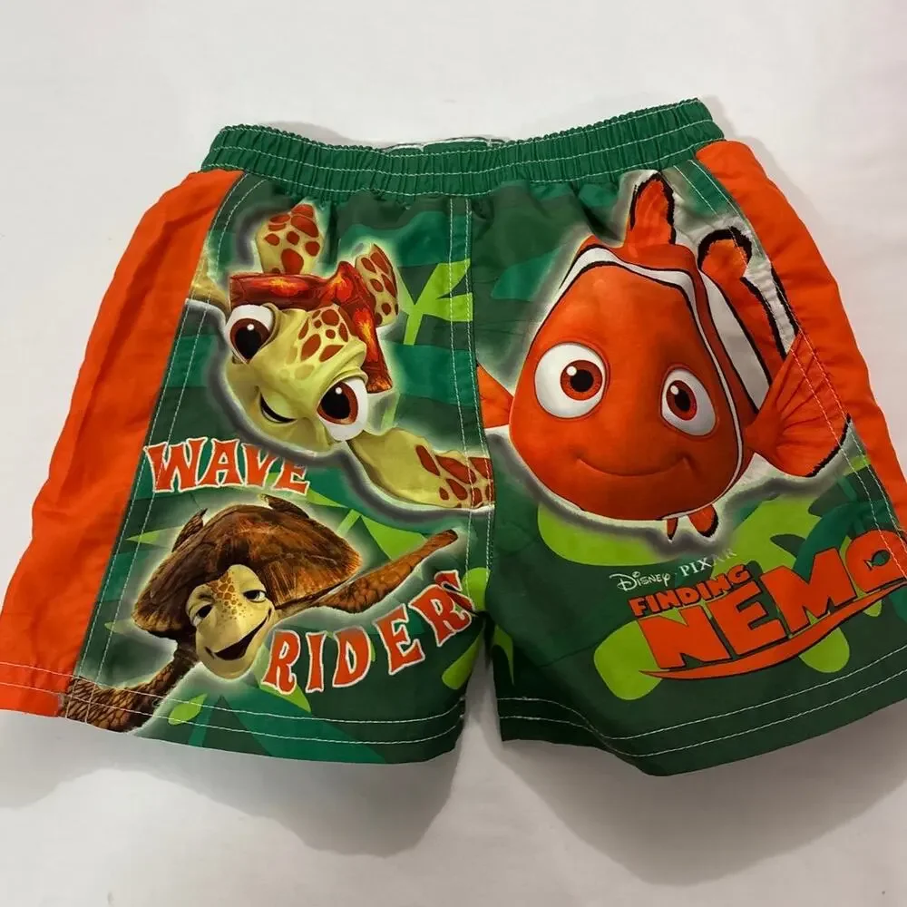 Disney Finding Nemo Vintage Boys 12M Swim Trunks Summer Beachy Vacation Y2k